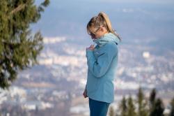 Husky Neoni L light blue dámská hardshell bunda