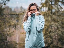 Husky Neoni L light blue dámská hardshell bunda