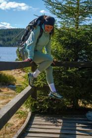 Husky Neoni L light blue dámská hardshell bunda