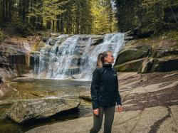 Husky Neoni L light blue dámská hardshell bunda