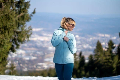 Husky Neoni L light blue dámská hardshell bunda