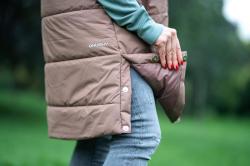 Husky Nilo L brown dámská hardshell vesta