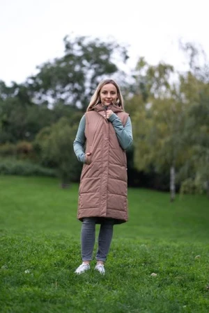 Husky Nilo L brown dámska hardshell vesta