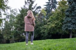 Husky Nesebi L brown dámská hardshellová plněná bunda