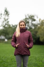 Husky Nurme L dark bordo dámská hardshellová plněná bunda