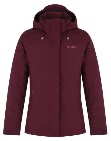 Husky Nurme L dark bordo dámská hardshellová plněná bunda