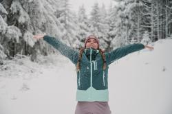 Husky Gambi L pink/blue dámská lyžařská bunda
