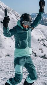 Husky Gambi L pink/blue dámská lyžařská bunda