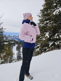 Husky Gambi L pink/blue dámska lyžiarska bunda