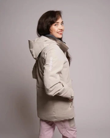 Husky Gato L beige dámská lyžařská bunda
