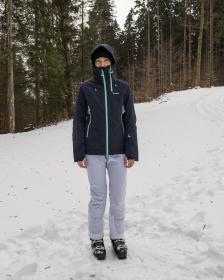 Husky Gambola L black blue dámská lyžařská bunda + šátek Kilpi