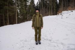 Husky Gambola L dk. khaki dámská lyžařská bunda + šátek Kilpi