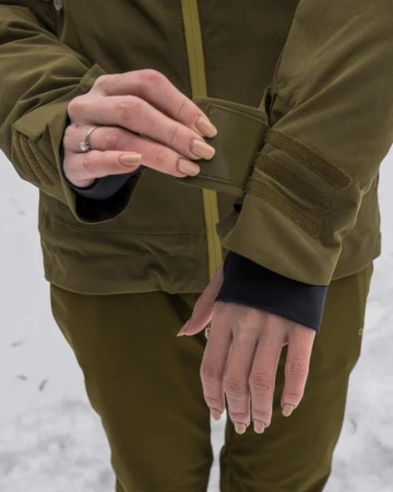 Husky Gambola L dk. khaki dámská lyžařská bunda + šátek Kilpi