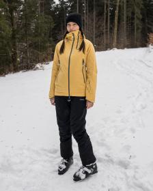Husky Gambola L lt. yellow dámská lyžařská bunda + šátek Kilpi