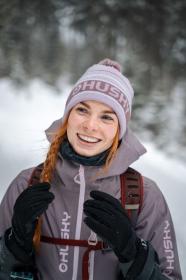 Husky Meralp pink dámská merino čepice