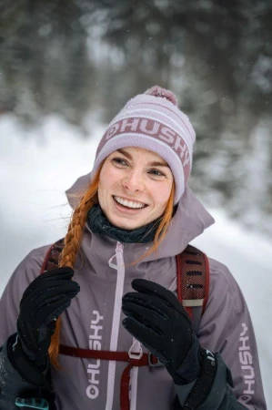 Husky Meralp pink dámská merino čepice