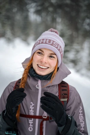 Husky Meralp pink dámská merino čepice