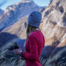 Husky Merhat 4 beige dámská merino čepice