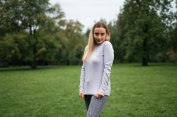 Husky Aron L black dámská merino mikina