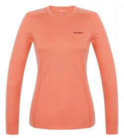 Husky Aron L light orange dámská merino mikina