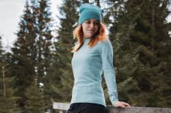 Husky Aron L light orange dámská merino mikina