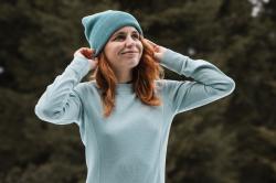 Husky Aron L light orange dámská merino mikina