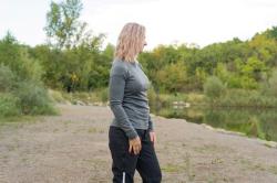 Husky Aron L light orange dámská merino mikina