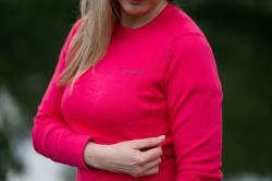 Husky Aron L light orange dámská merino mikina