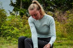 Husky Aron L light orange dámská merino mikina