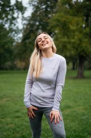 Husky Aron L light purple dámská merino mikina