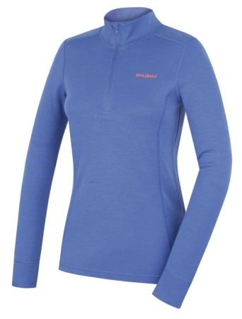 Husky Aron Zip L blue dámská merino mikina