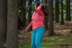 Husky Airy L neon blue dámská mikina na zip