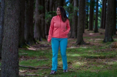 Husky Airy L neon blue dámská mikina na zip