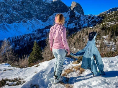 Husky Airy L neon blue dámská mikina na zip
