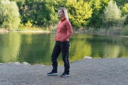 Husky Artic L pink dámská mikina s rolákem