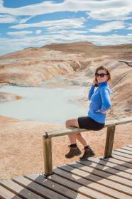 Husky Alou L blue dámská mikina z merino vlny