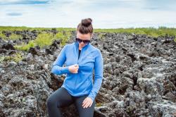 Husky Alou L blue dámská mikina z merino vlny