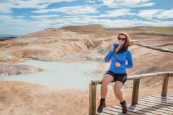 Husky Alou L blue dámská mikina z merino vlny