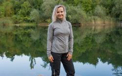 Husky Alou L blue dámská mikina z merino vlny