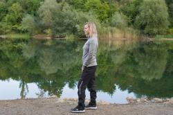 Husky Alou L blue dámská mikina z merino vlny