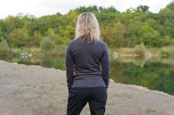 Husky Alou L blue dámská mikina z merino vlny