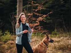 Husky Alou L blue dámská mikina z merino vlny