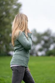 Husky Alou L faded green dámská mikina z merino vlny