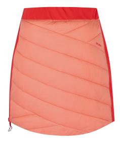 Husky Freez L light orange/red dámská oboustranná zimní sukně