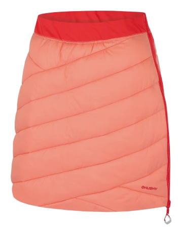 Husky Freez L light orange/red dámská oboustranná zimní sukně