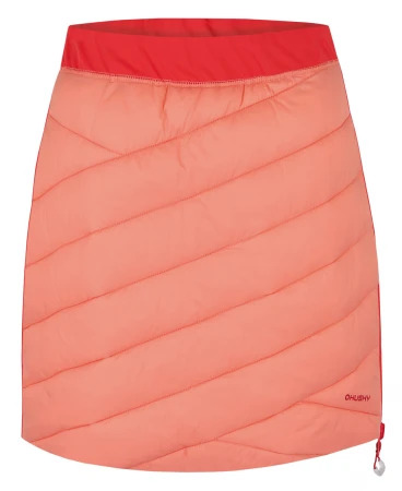 Husky Freez L light orange/red dámská oboustranná zimní sukně