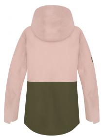 Husky Nabbi L lt. pink/khaki dámská outdoor bunda + šátek Kilpi