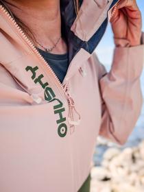 Husky Nabbi L lt. pink/khaki dámská outdoor bunda + šátek Kilpi