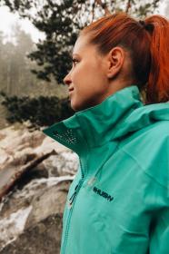 Husky Nakron L turquoise dámská outdoor bunda + šátek Kilpi