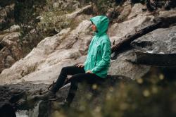 Husky Nakron L turquoise dámská outdoor bunda + šátek Kilpi